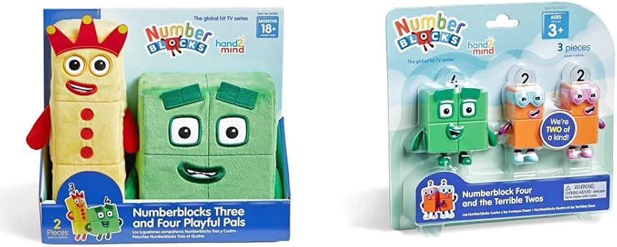 hand2mindhand2mind Numberblocks Three and Four Playful Pals & Numberblocks Four and The Terrible ... | Amazon (US)