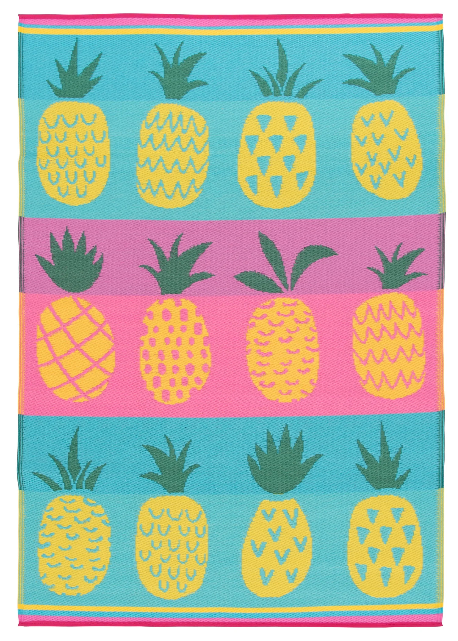 Mainstays 5'x7' Multicolor Pineapple Reversible Outdoor Area Rug | Walmart (US)