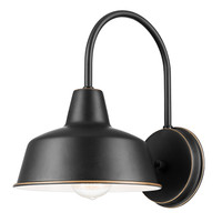 Click for more info about Globe Electric Delancey 1-Light Oil Rubbed Bronze and White Outdoor/Indoor Wall Sconce, 44303