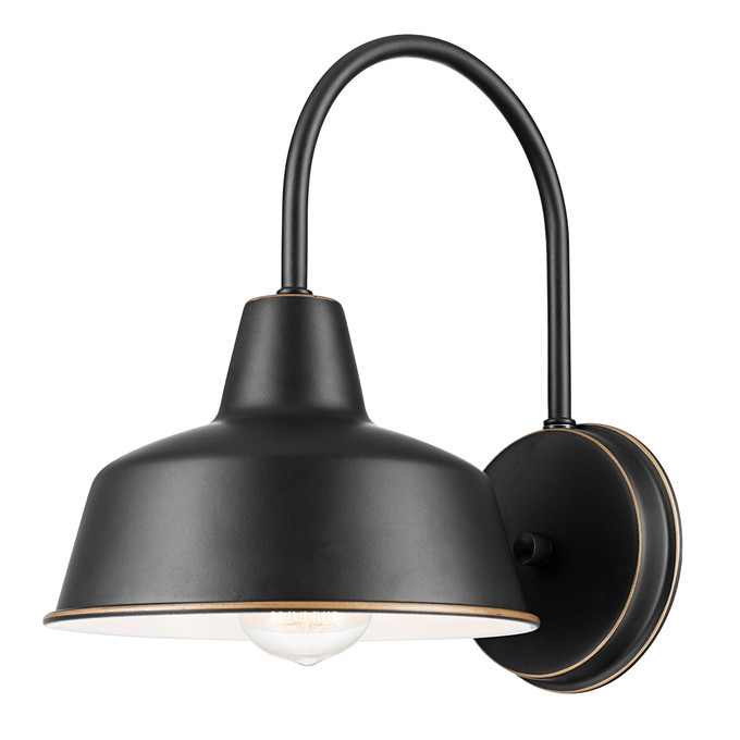 Click for more info about Globe Electric Delancey 1-Light Oil Rubbed Bronze and White Outdoor/Indoor Wall Sconce, 44303