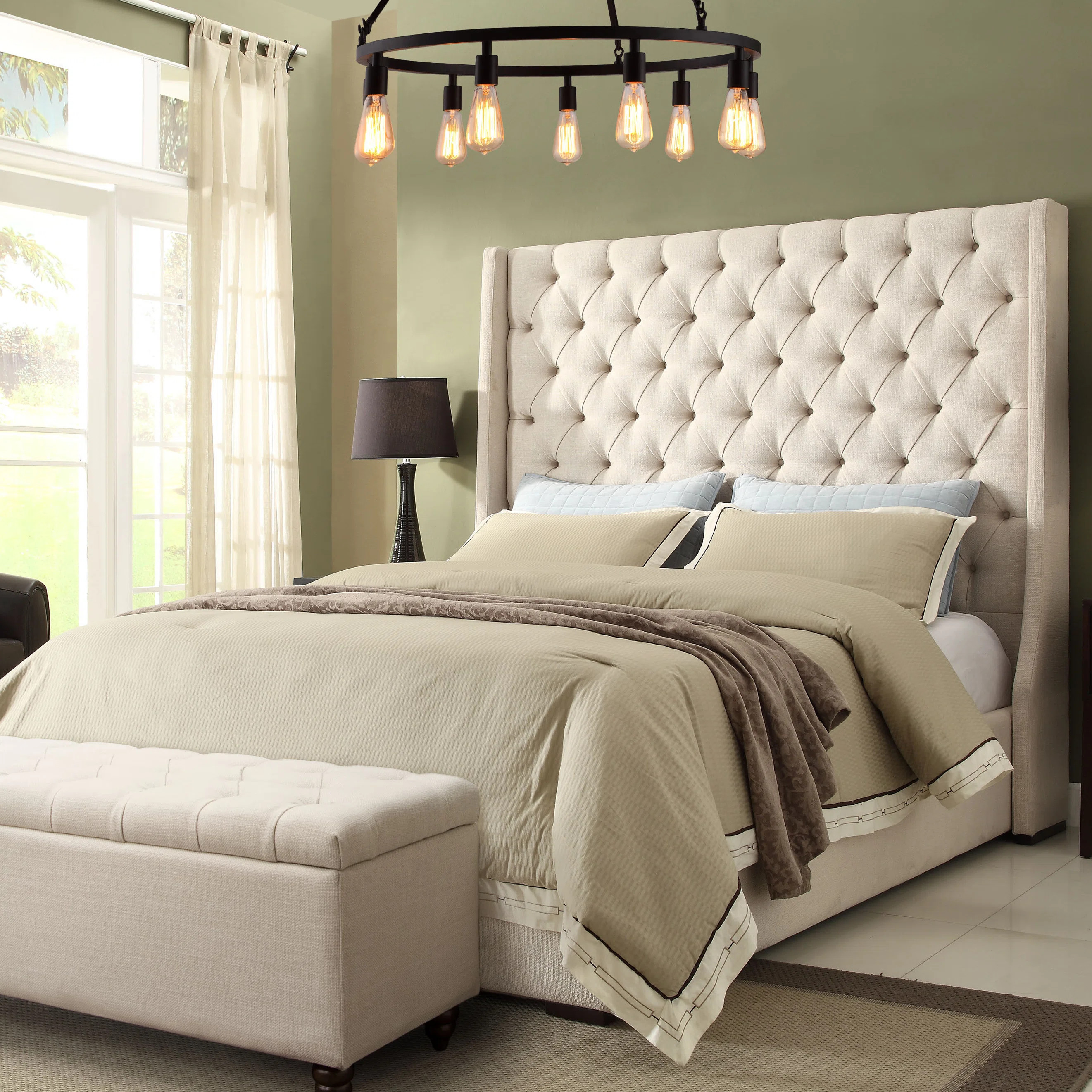 Park Avenue Upholstered Wingback Bed | Wayfair North America