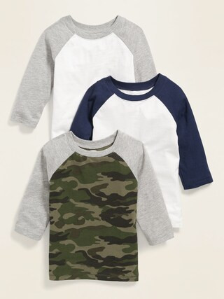 Raglan 3/4-Sleeve Tee 3-Pack for Toddler Boys | Old Navy (US)