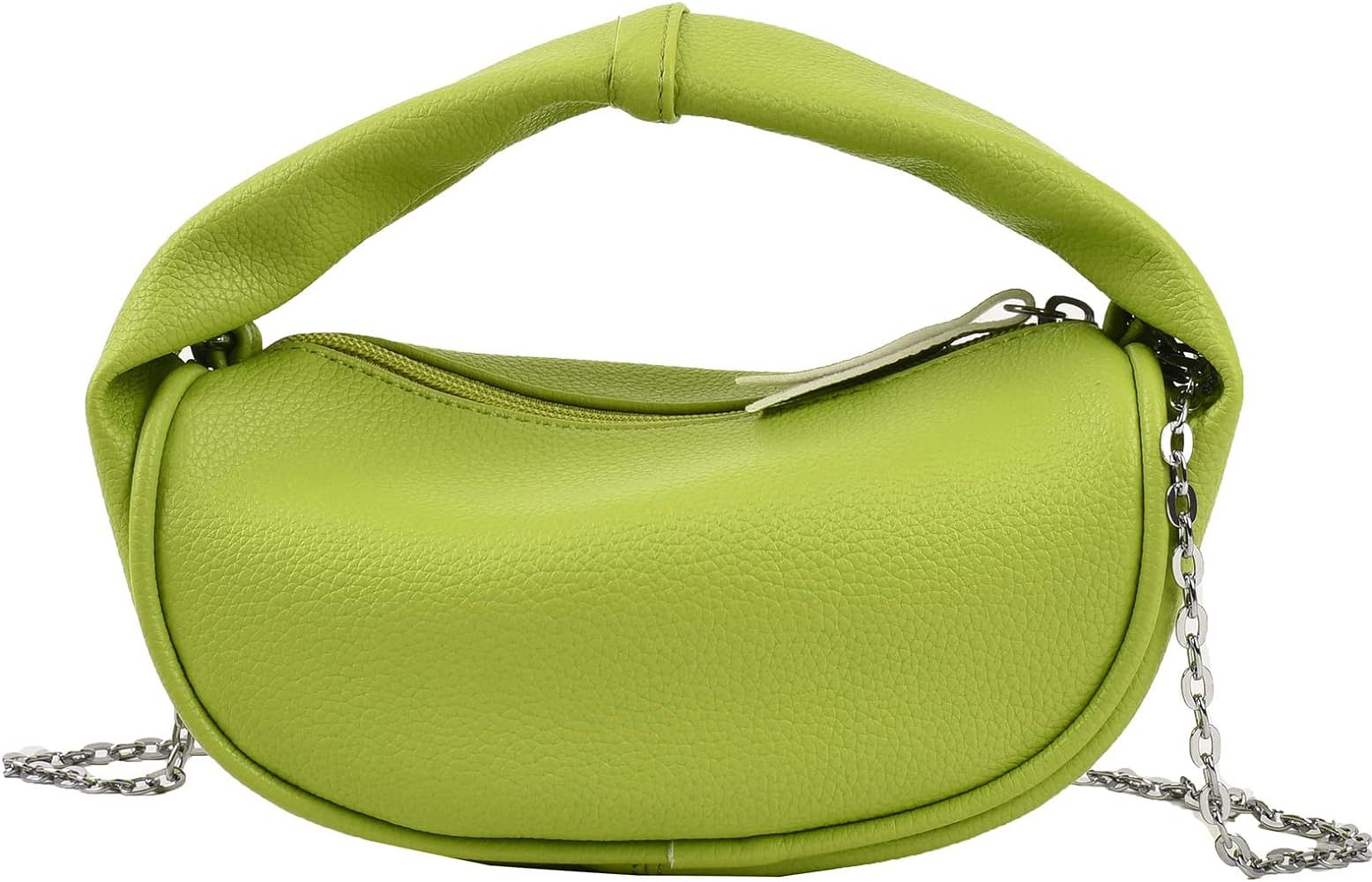 Small Shoulder Handbag for Women Fashion Mini Soft Crossbody Bag Lightweight Clutch Purse with Ch... | Amazon (US)
