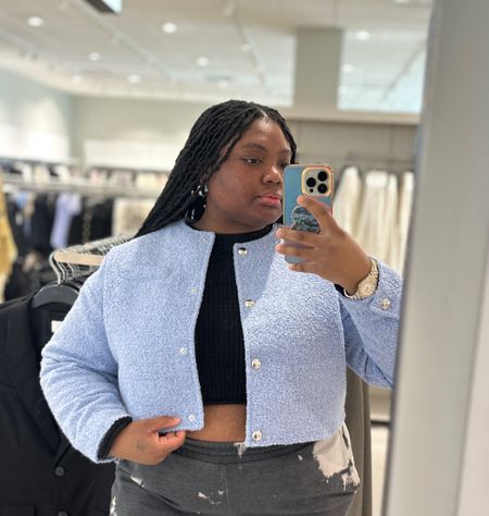 Had to show you guys this jacket! I absolutely love it! They have different iterations of it. I’m wearing an XL here, but I’m going to get an XXL.

#LTKplussize #LTKSeasonal #LTKstyletip