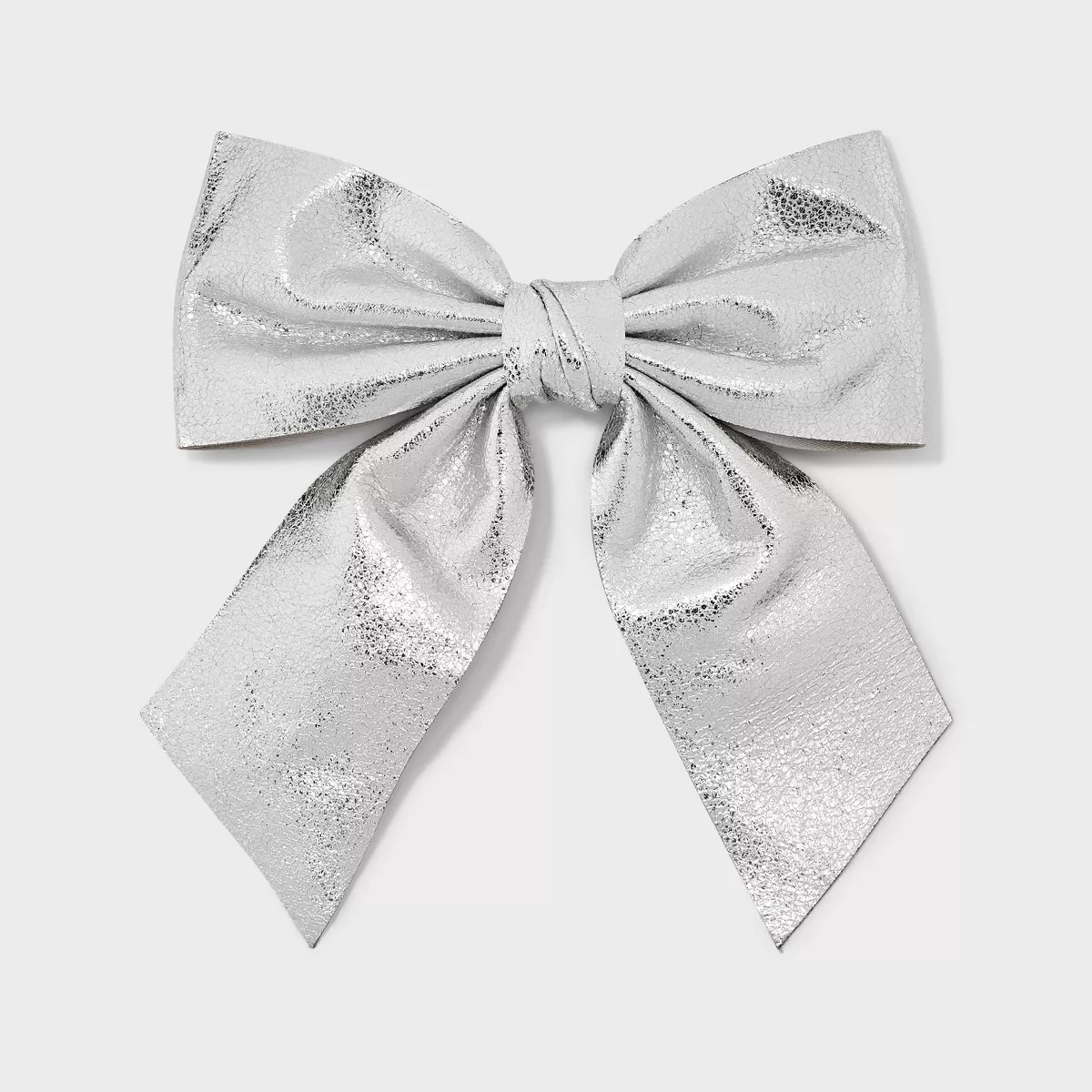 Pleather Bow Salon Hair Clip - Universal Thread™ Silver | Target