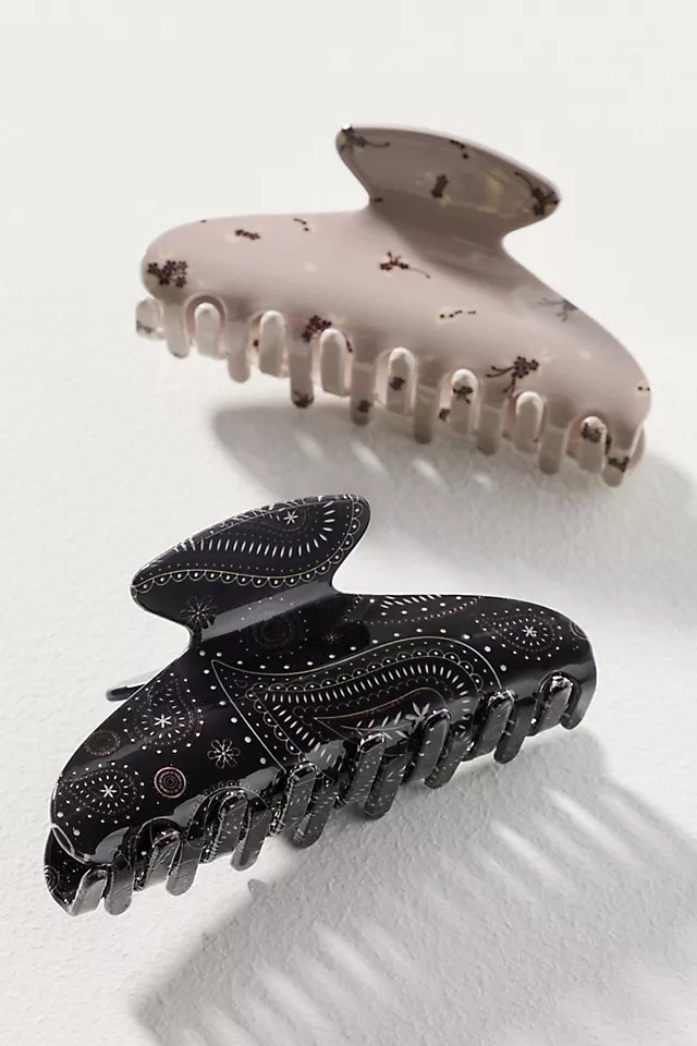 Bandana Print Hair Claw Clips, Set of 2 | Anthropologie (US)