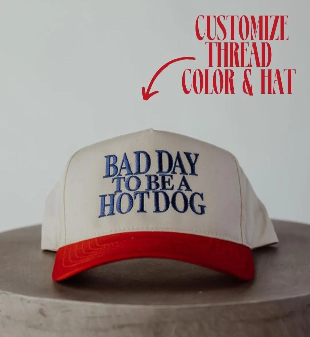 Original Designer* Custom Bad Day to Be a Hot Dog Embroidered Trucker Hat - Etsy | Etsy (US)