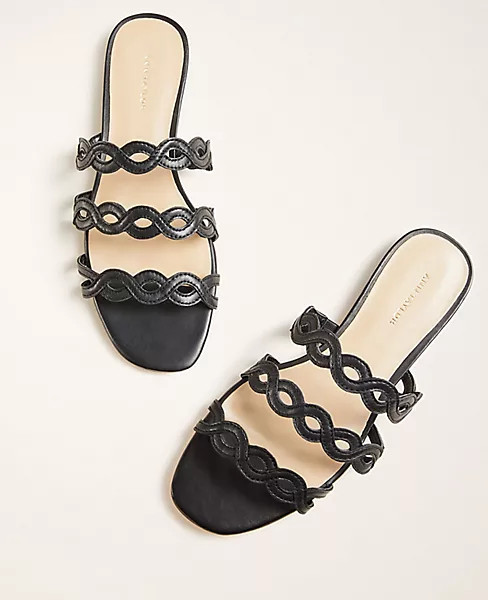 Minny Wavy Leather Sandals | Ann Taylor | Ann Taylor (US)