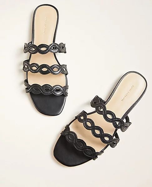 Minny Wavy Leather Sandals | Ann Taylor | Ann Taylor (US)