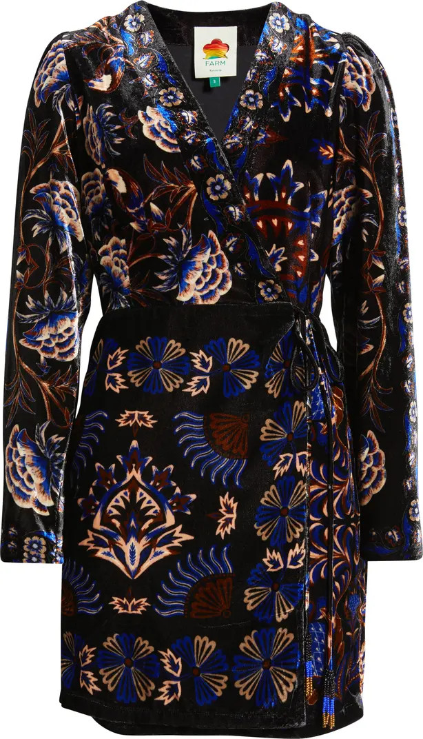 Arabesque Mix Scarves Wrap Minidress | Nordstrom