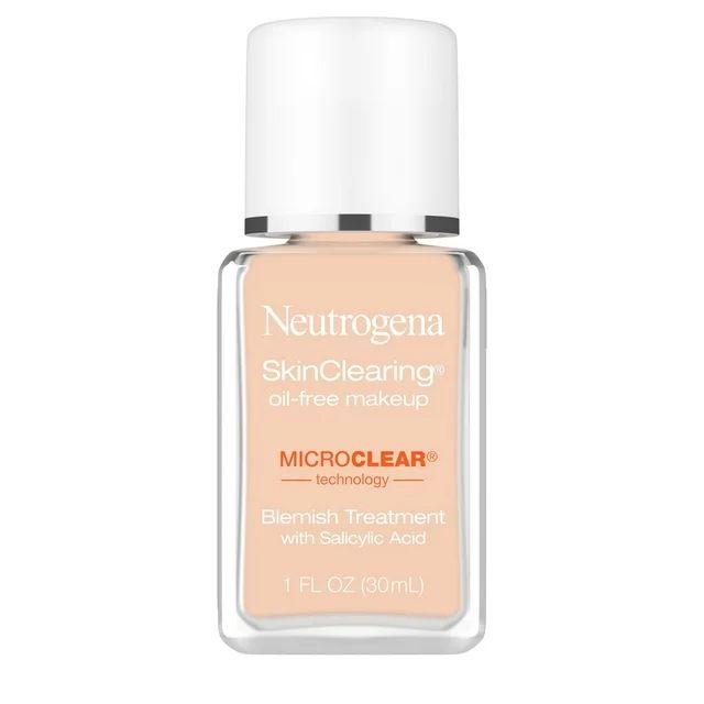 Neutrogena SkinClearing Foundation for Acne, Nude, 1 fl. oz | Walmart (US)