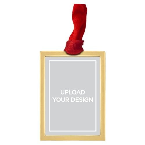 Upload Your Own Design Vertical Luxe Frame Ornament | Shutterfly