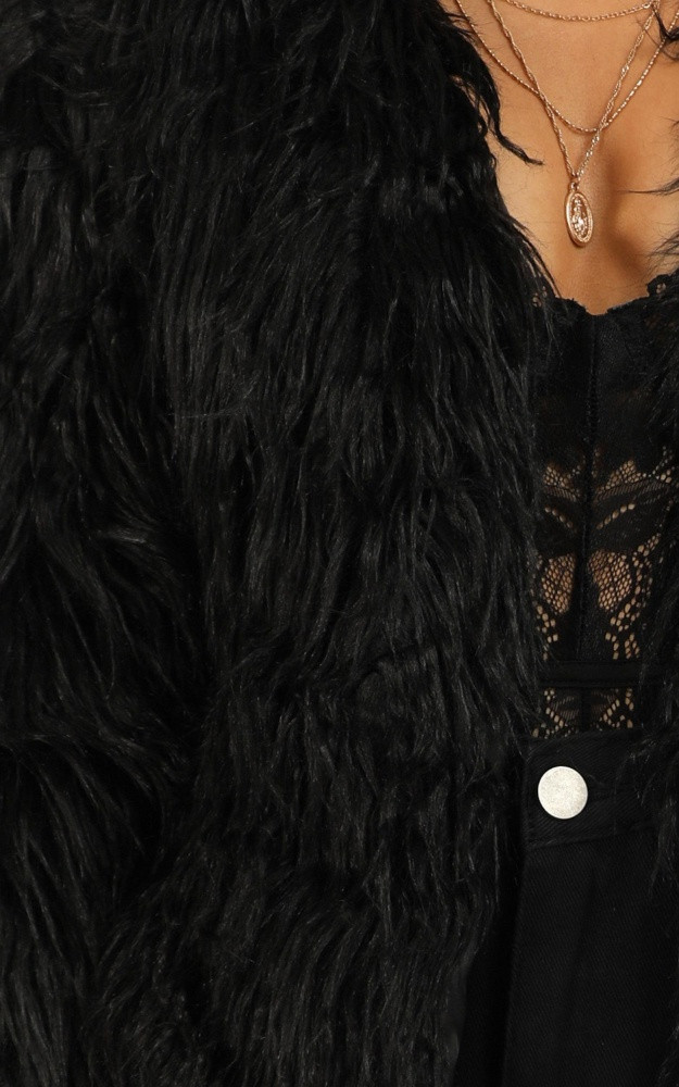 Faux Real Coat In Black | Showpo - deactived