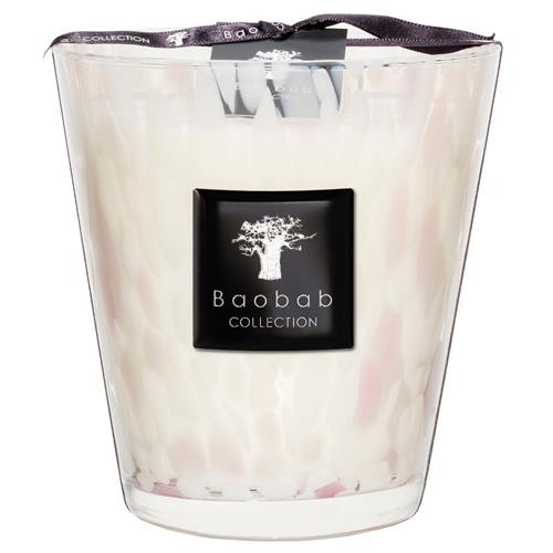 Baobab Collection White Pearls Modern Classic Glass Scented Candle - Medium | Kathy Kuo Home
