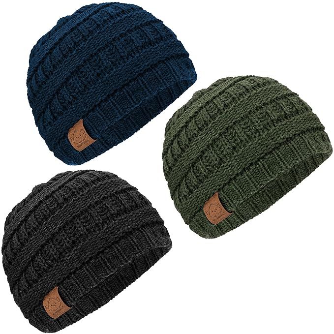 3-Pack Baby Beanies, Baby Hats - Newborn Hats, Baby Boy Hats, Baby Girl Hats for Winter (Urban) | Amazon (US)