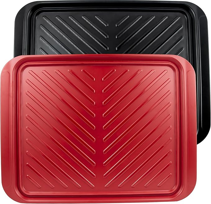 Extra Large Grilling Prep and Serve Trays, 17.3x13 inch BBQ Tray for Raw and Cooked Food, Melamin... | Amazon (US)