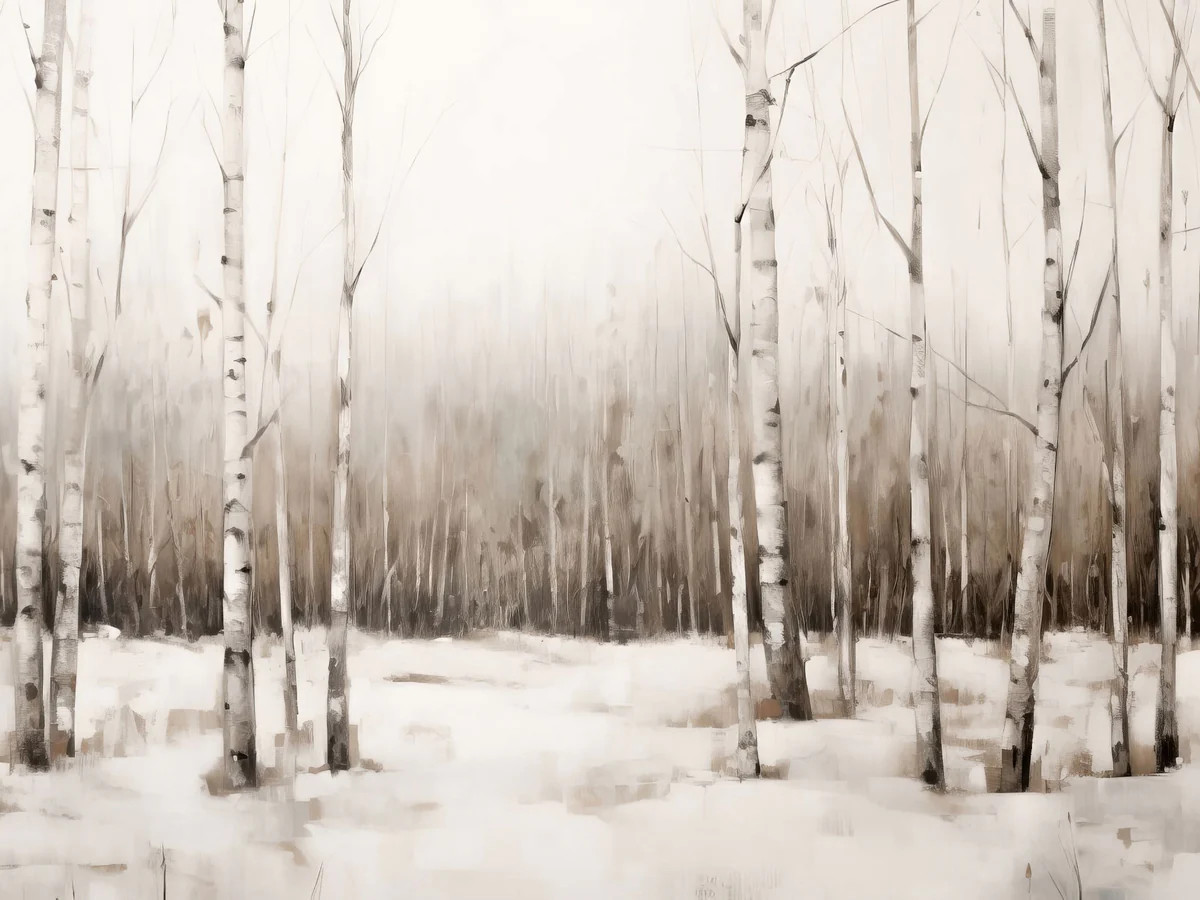 Icy Birch Grove | Collection Prints