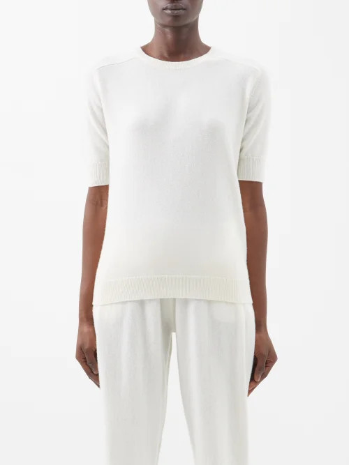 Lisa Yang - Kenza Short-sleeved Cashmere Sweater - Womens - Cream | Matches (US)