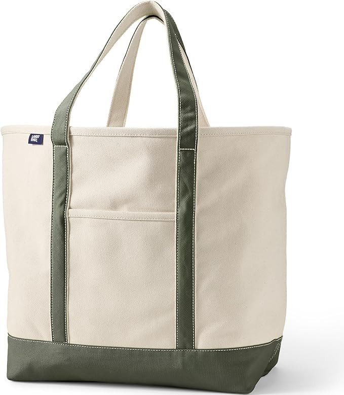 Lands' End Open Top Canvas Tote Bag | Amazon (US)