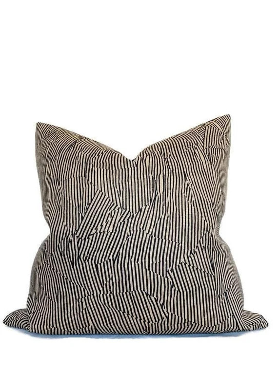Avant Pillow Cover in Tan and Black Designer Pillow Covers | Etsy | Etsy (US)