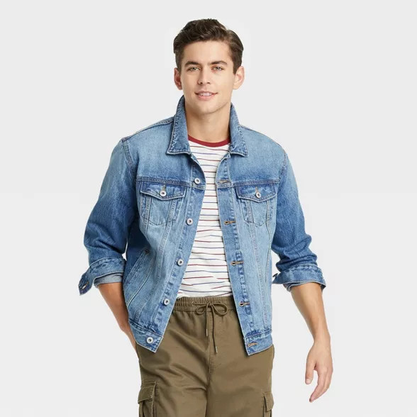 Men's Denim Trucker Jacket - Goodfellow & Co™ Light Blue | Target