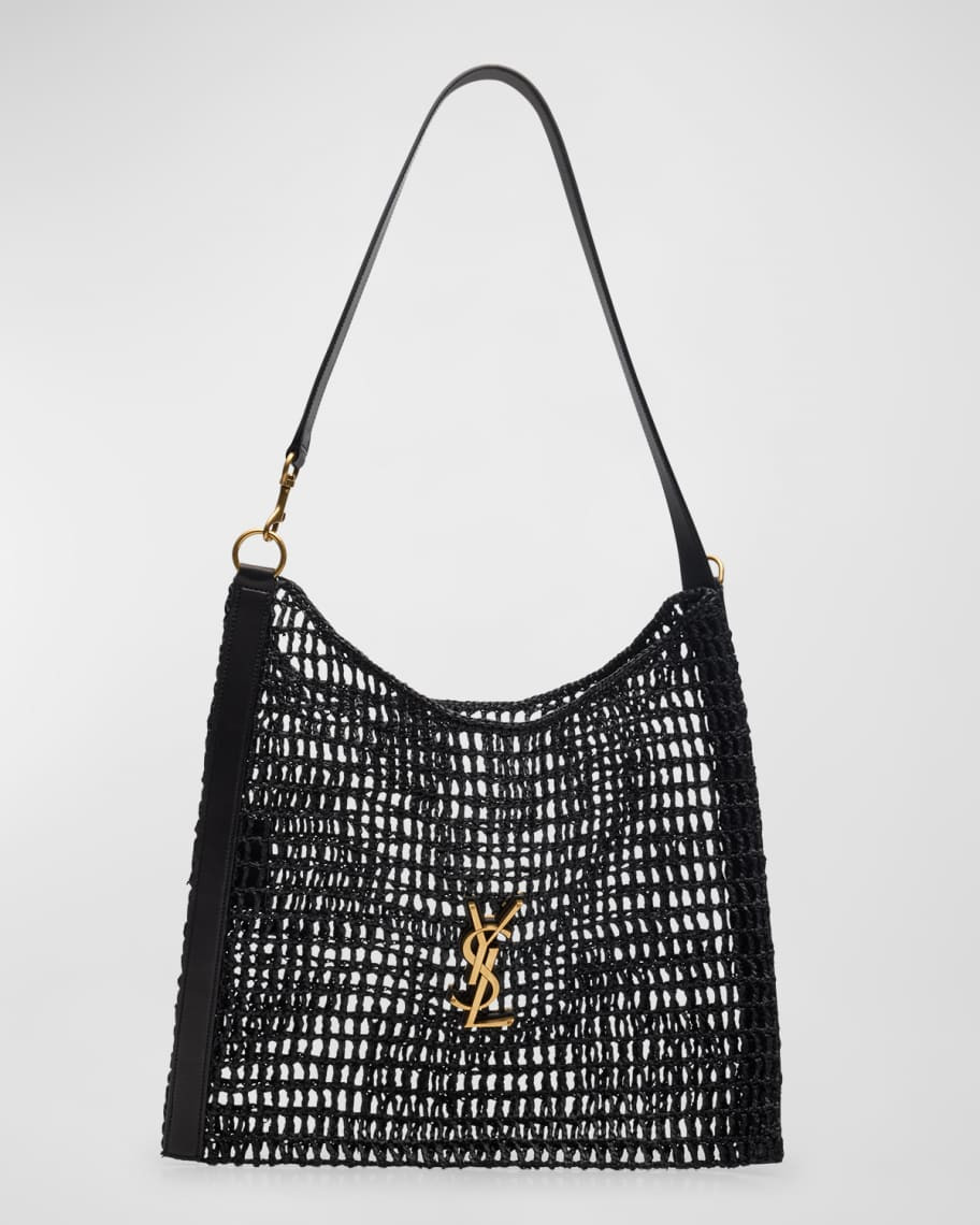 Men's Xalis YSL Shoulder Bag in Raffia Macrame | Neiman Marcus