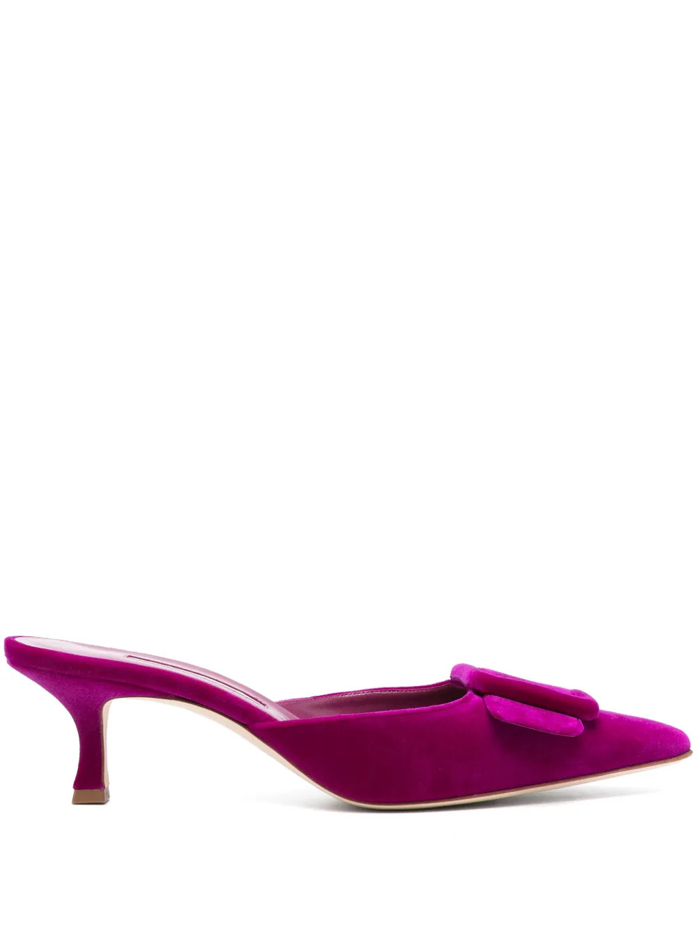 Manolo Blahnik 50mm Maysale Mules | Purple | FARFETCH CA | Farfetch Global
