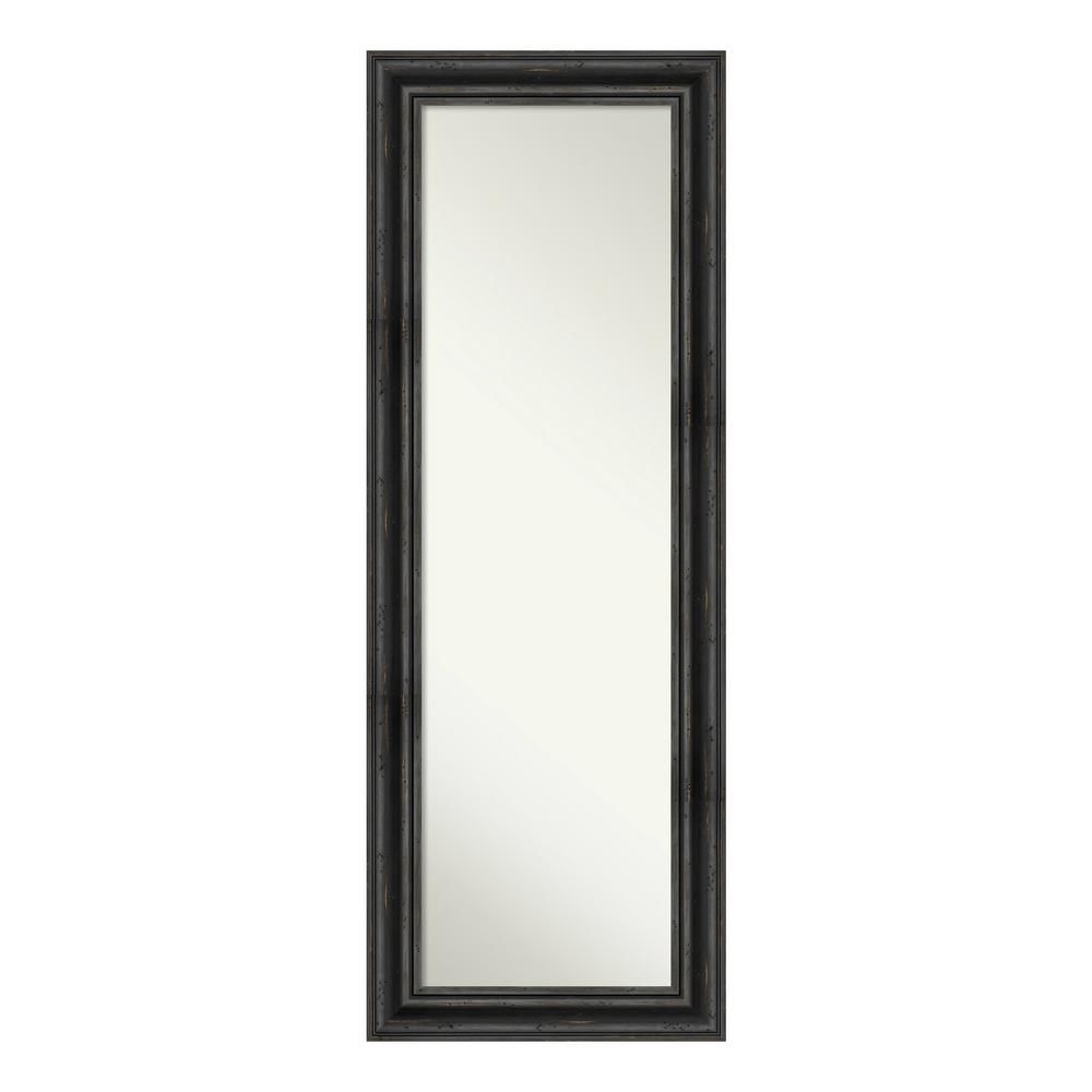 Amanti Art Large Rectangle Black Pine Beveled Glass Modern Mirror (53.38 in. H x 19.38 in. W) | The Home Depot