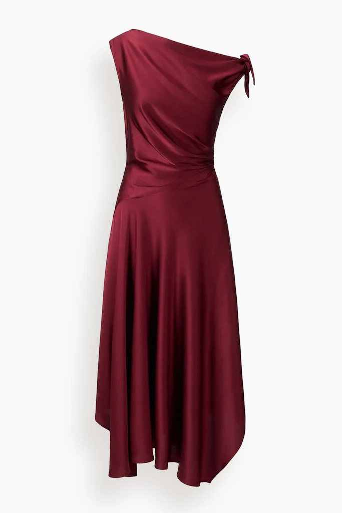 Portia Silk Dress in Carmino | Hampden Clothing