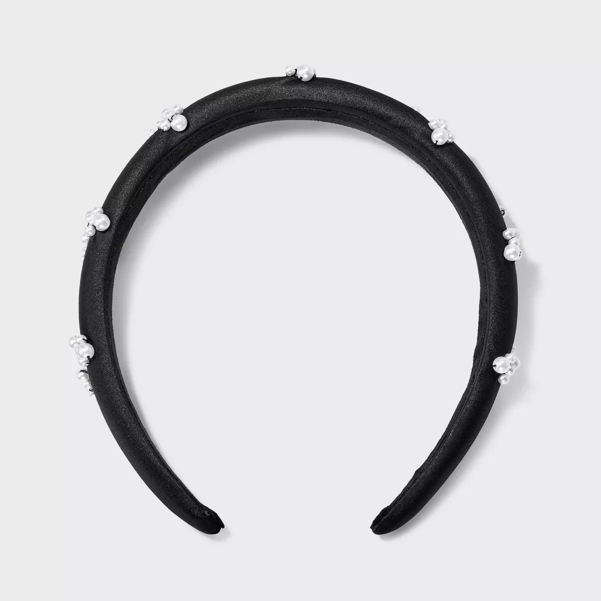 Nylon Puff Pearl Headband - A New Day™ Black | Target