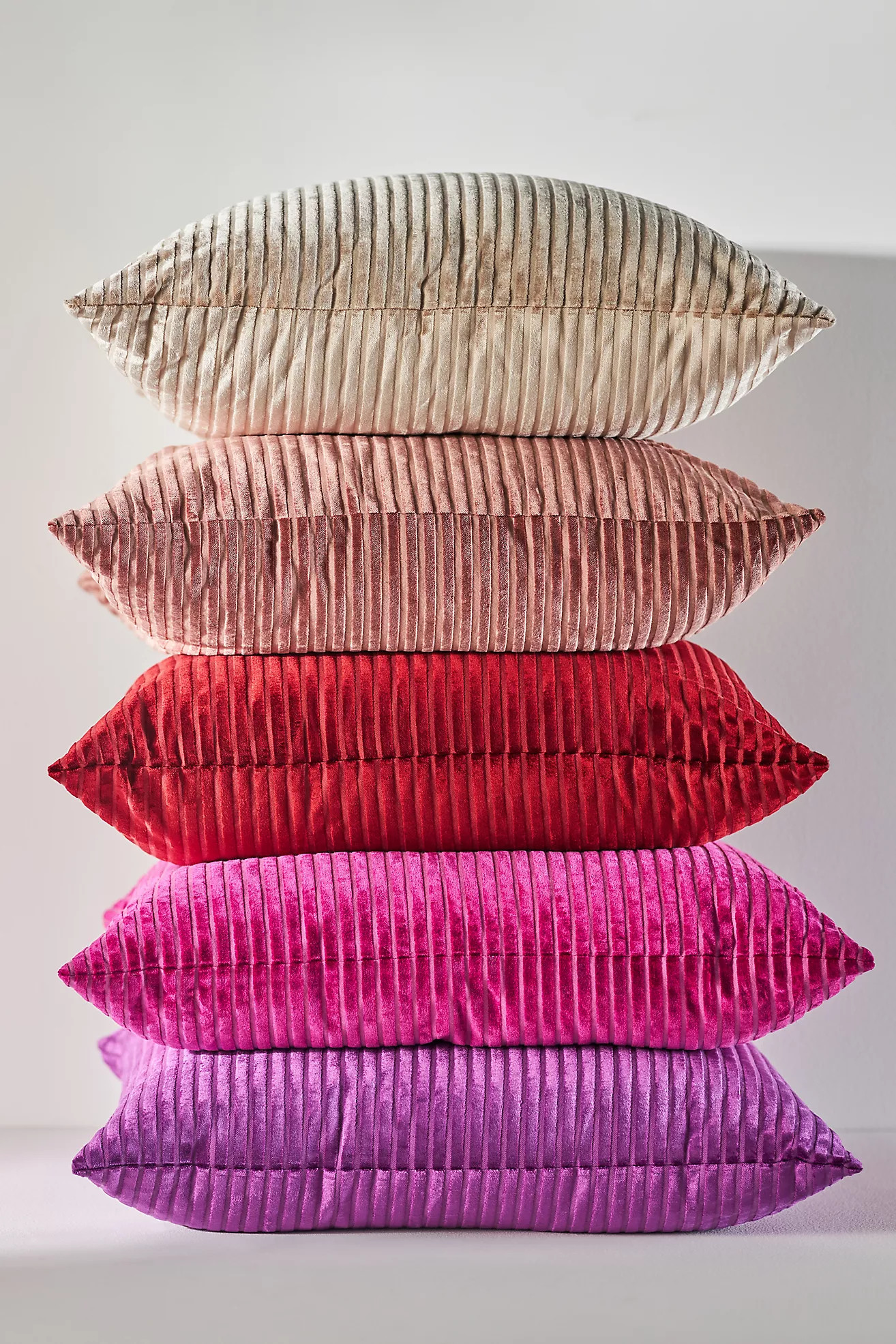 Fiora Ribbed Velvet Pillow | Anthropologie (US)