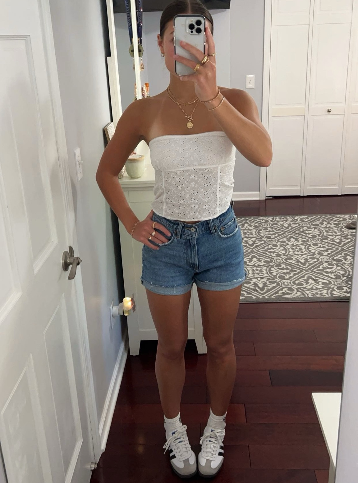 Cutie summer ootd!! 🤗🫧
I’m wearing a size XS on top and 26 in shorts! 

#LTKSaleAlert #LTKStyleTip #LTKSeasonal