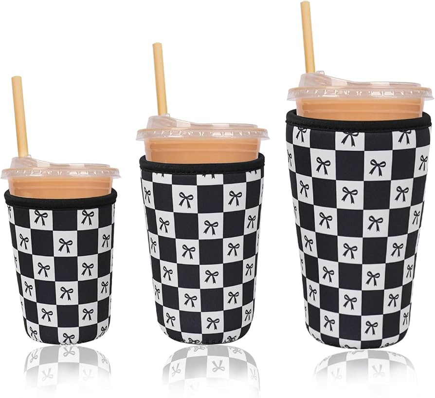 Reusable Insulated Neoprene Iced Coffee Cup Sleeve, Durable Drink Sleeve for Cold Beverages, Beve... | Amazon (US)