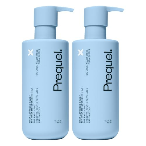 Prequel Skin Urea Advanced Relief Moisturizing Milk, 10% Urea Lotion for Face and Body, Unscented, Hydrating Cream for Extremely Dry Skin, Soothing for Sensitive Skin - 6.75 fluid ounce (Pack of 2) | Amazon (US)