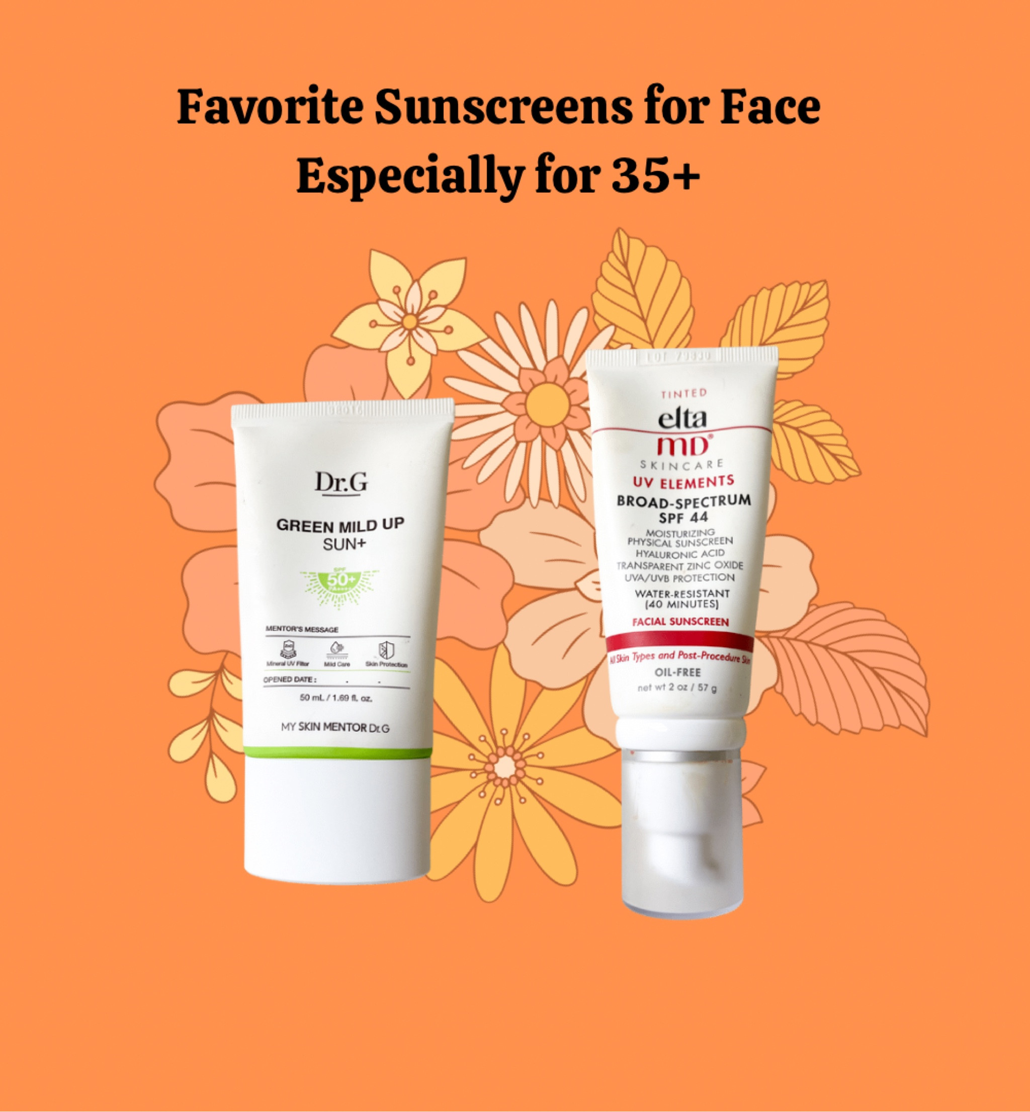 Two of my favorite (and affordable) options for face sunscreens! Both are great for aging skin. My skin type is sensitive  Dr. G can be worn alone on no-makeup days or under makeup. It is very light yet provides great protection. EltaMD is a great tinted option. I wear it alone or I add foundation if I’m looking for more coverage. 

#LTKunder100 #LTKbeauty #LTKSeasonal