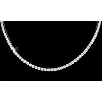 2.6mm Moissanite/Simulated Diamond Tennis Necklace/ Chain Solid Gold Necklace/ Charm Fathers Day Gif | Etsy (US)