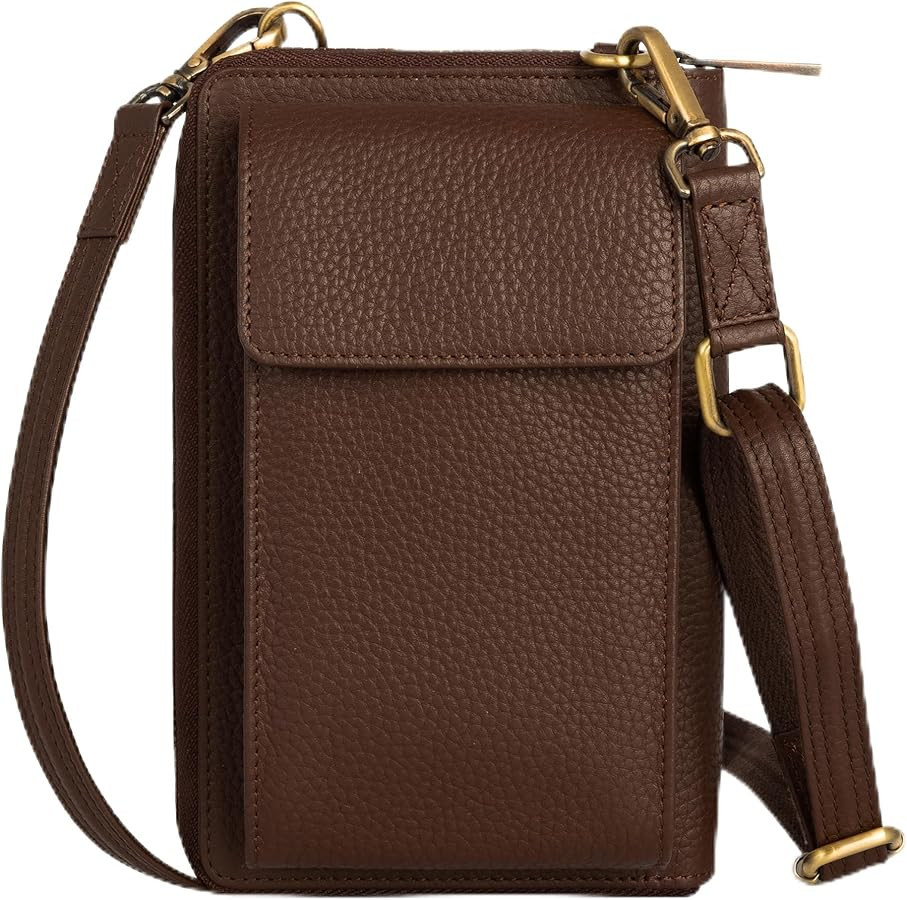 BULL GUARD Crossbody Leather Wallet Phone Purse, Anti Theft and RFID Blocking, Small Elegant Desi... | Amazon (US)