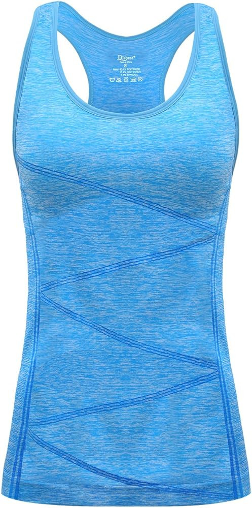Disbest Yoga Tank Top, Women's Performance Stretchy Quick Dry Sports Workout Running Top Vest wit... | Amazon (US)