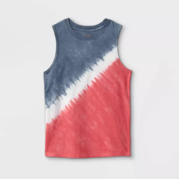 Boys' Tie-Dye Tank Top - Cat & Jack™ Navy/Red | Target