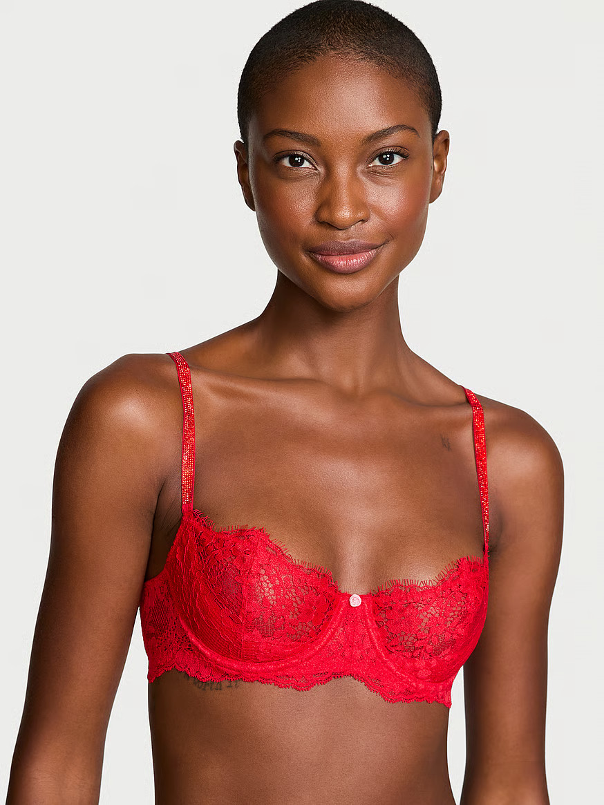 Wicked Twinkle Strap Unlined Lace Balconette Bra | Victoria's Secret (US / CA )
