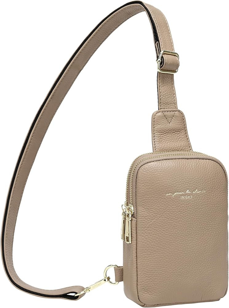 INICAT Small Sling Bag Fanny Packs Crossbody Bags Gifts for Women Men | Amazon (US)