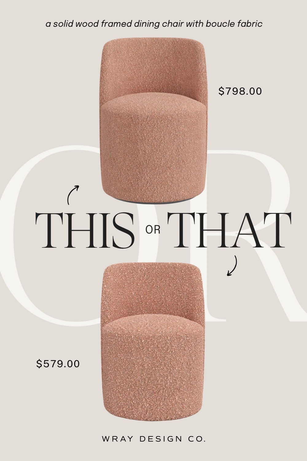 Your weekly look for less is here! Featuring a boucle dining chair with a curved back. Will you splurge or are you buying the dupe? Let me know in the comments!

#LTKHome