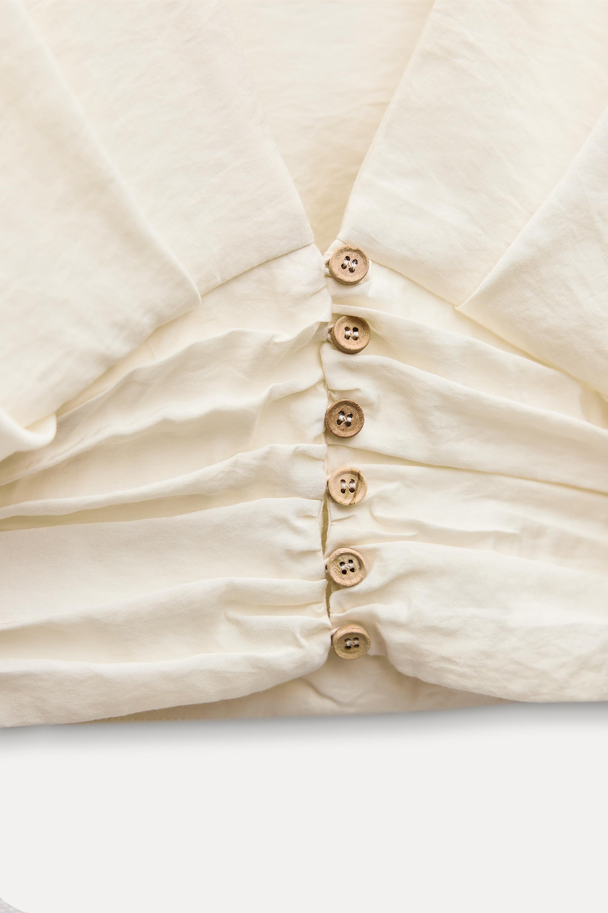 GATHERED HEM CROP TOP | Zara US