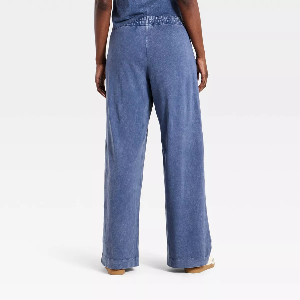 Women's High-Rise Wide Leg Knit Pull-On Pants - Universal Thread™ Navy Blue XS | Target