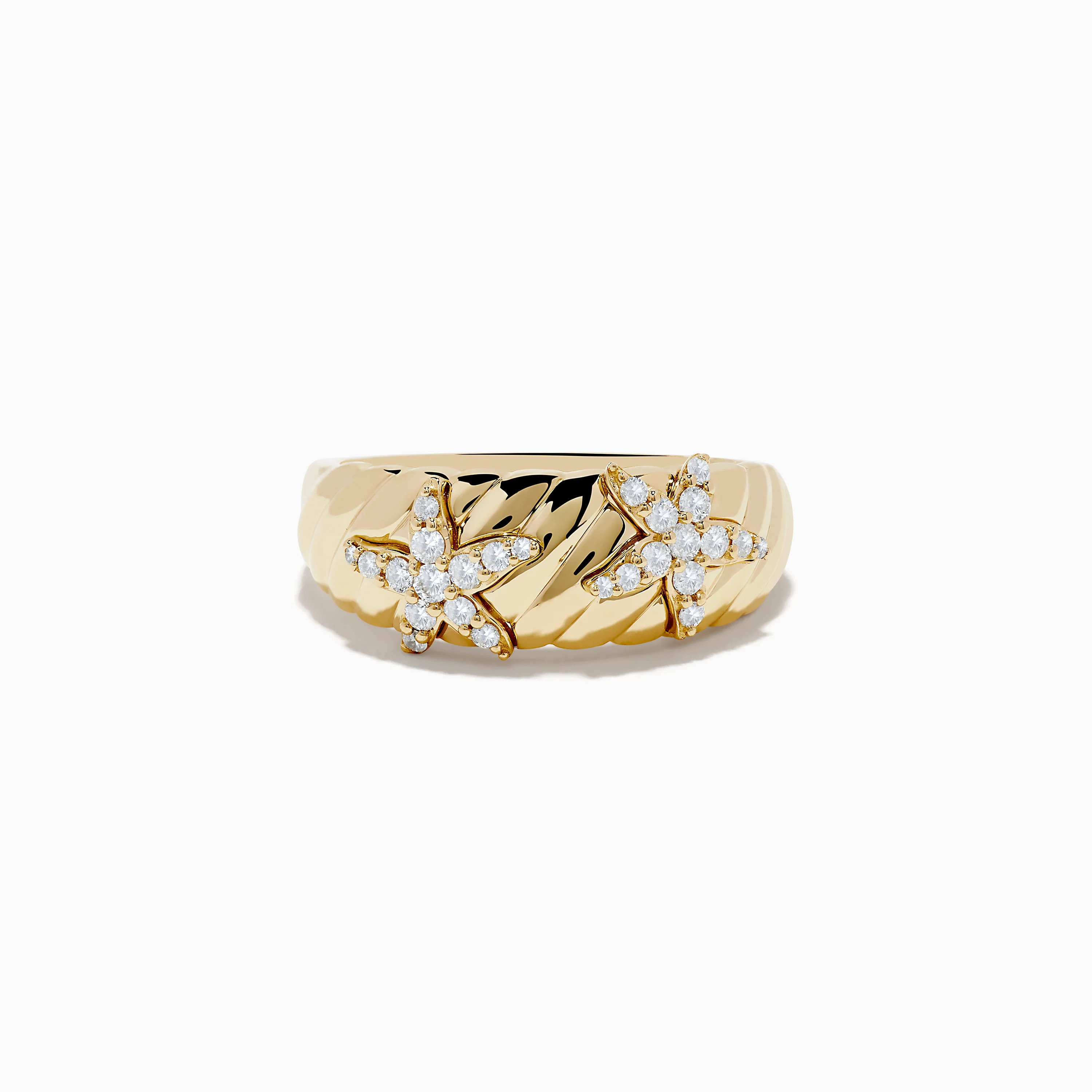 Seaside 14K Yellow Gold Diamond Starfish Ring | Effy Jewelry