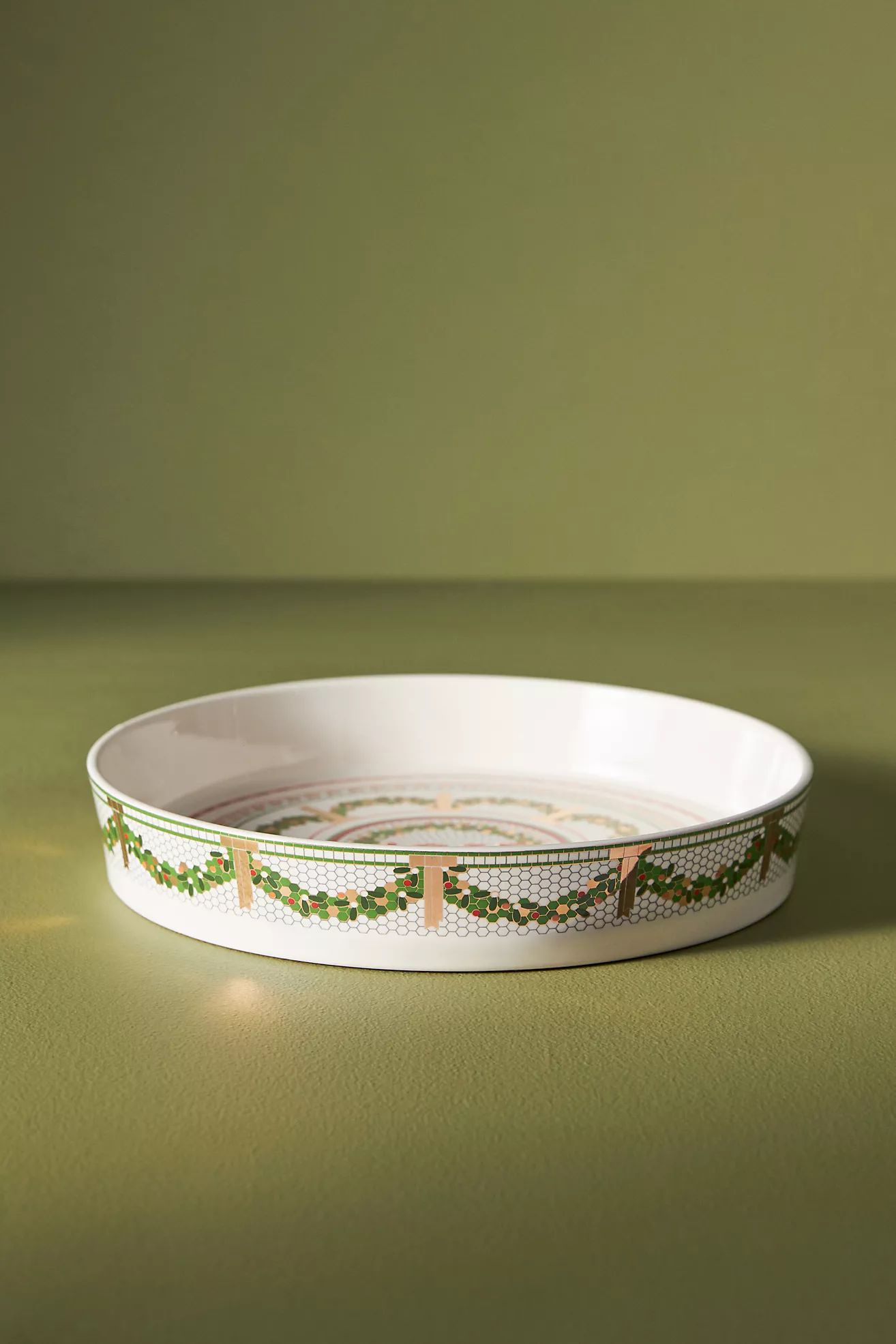 Festive Bistro Tile Pie Dish | Anthropologie (US)