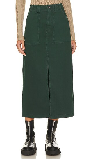 Pamela Utility Midi Skirt in Pine | Revolve Clothing (Global)