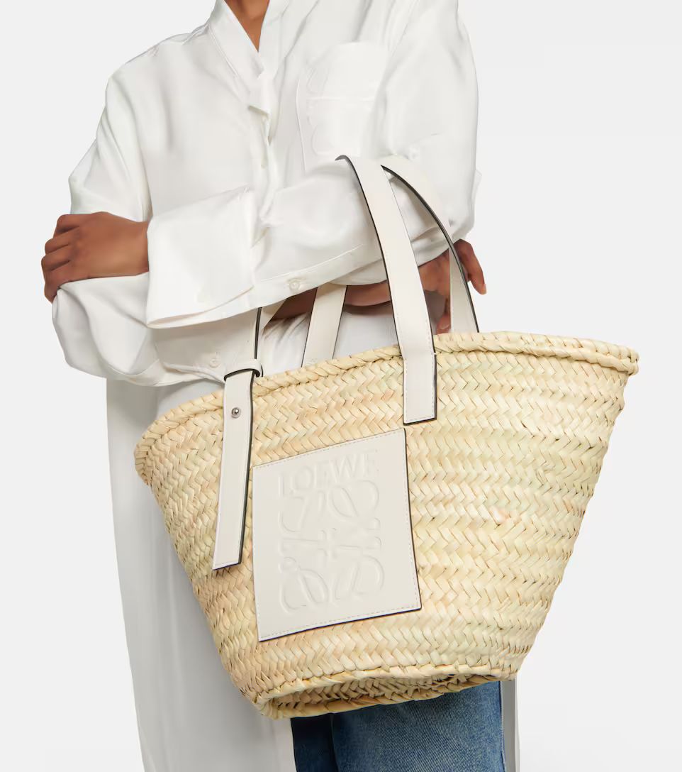 Medium leather-trimmed basket tote | Mytheresa (US/CA)
