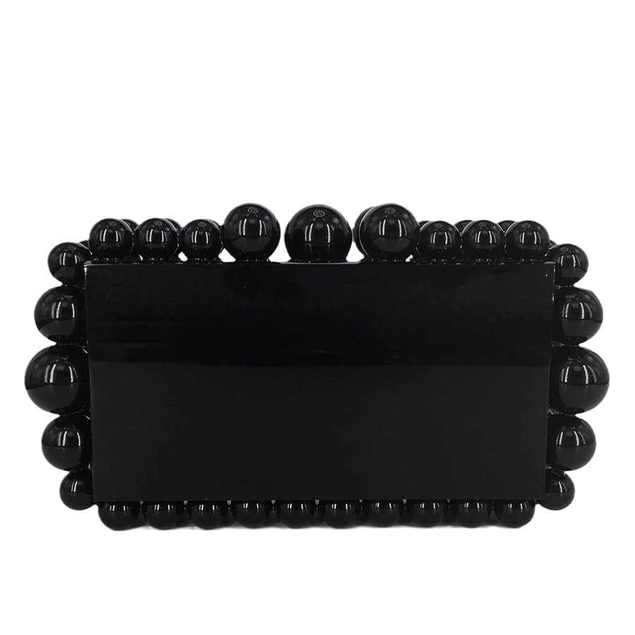 Boutique De FGG Acrylic Marble Prom Clutch Purse Women Beaded Evening Bag Bridal Wedding Party Ch... | Amazon (US)