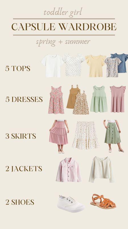Toddler Girl Capsule Wardrobe - Toddler spring outfits - Toddler summer outfits - toddler girl clothing 

#LTKSeasonal #LTKbaby #LTKkids